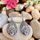 Thumbnail: Art Deco Blue Topaz Marcasite Sterling Silver Earrings