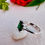 Thumbnail: Timeless Four Claw Emerald Sterling  Silver Ring,Wedding Jewellery, Women ring, Ireland, Xmas gift, Birthday