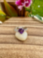 Brazilian Amethyst Heart Sterling Silver Ring