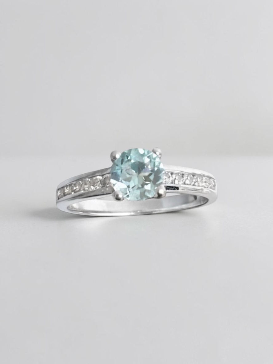 Thumbnail: Sky Blue Topaz Sterling Silver Ring