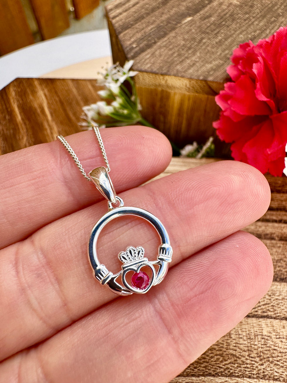 Thumbnail: Sterling Silver Claddagh Necklace