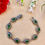 Thumbnail: Created Emerald Marcasite Art Deco Silver Bracelet