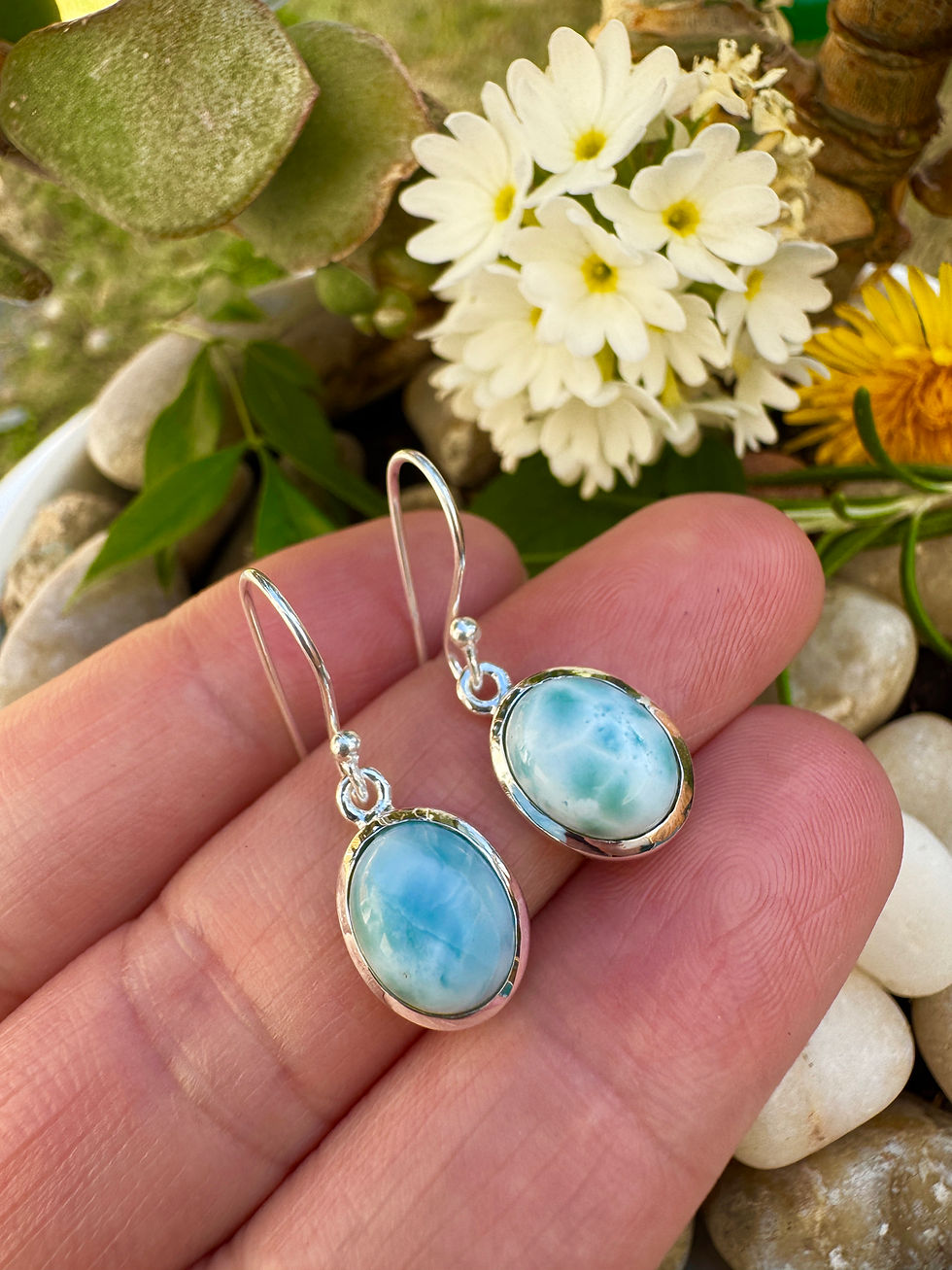Thumbnail: Dominican Larimar Silver Earrings