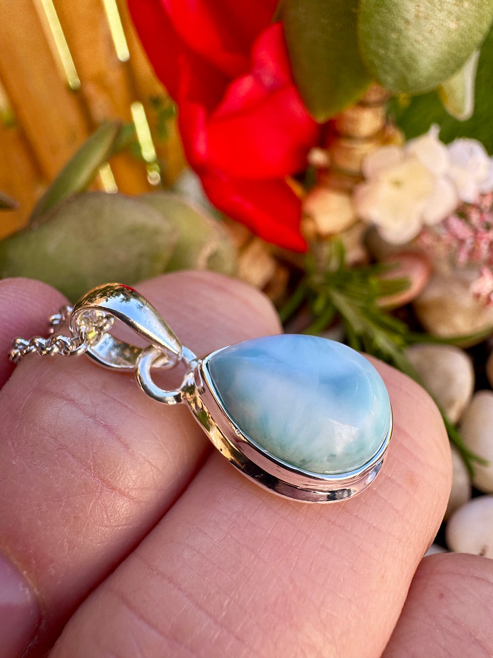 Thumbnail: Dominican Larimar Silver Necklace
