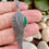 Thumbnail: Large Green Onyx Angel Wing  Marcasite Sterling Silver Necklace