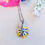 Thumbnail: Citrine Marcasite Enamel Sterling Silver Necklace