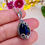 Thumbnail: Art Deco Sapphire Silver Marcasite Drop Necklace,Jewellery, Ireland, VINTAGE