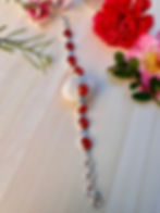 Genuine Carnelian Sterling Silver Bracelet