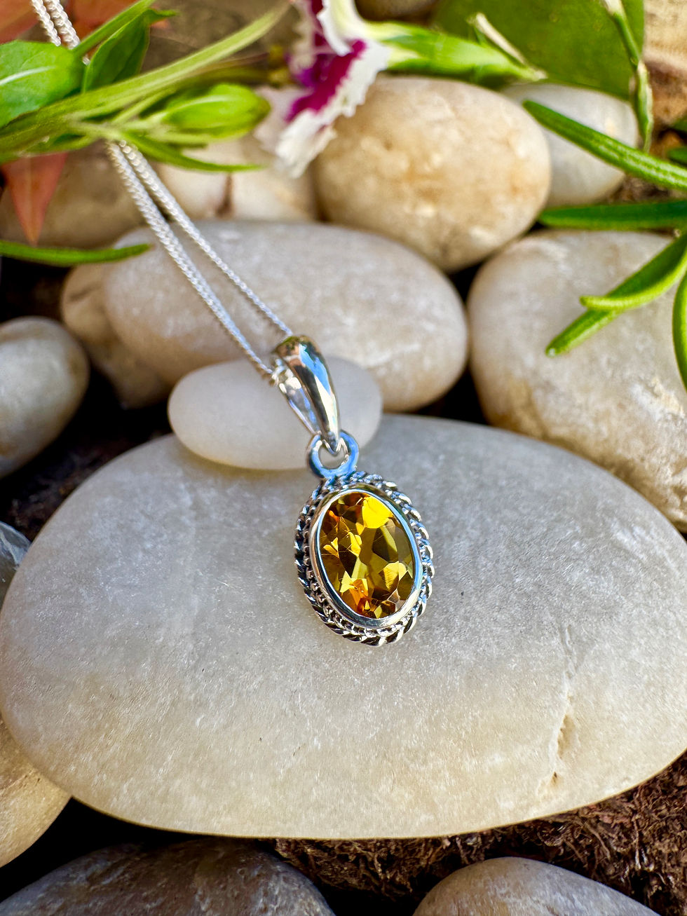 Thumbnail: Dainty  genuine citrine Sterling Silver Necklace,Ireland, Christmas gift, daily necklace, s925, wedding gifts,fast delivery