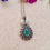 Thumbnail: Semi Precious Emerald Marcasite Sterling Silver Necklace