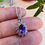 Thumbnail: Brazilian Amethyst Halo Sterling Silver Necklace