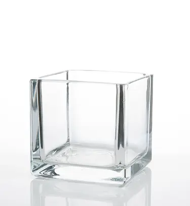 SQUARE GLASS VASE