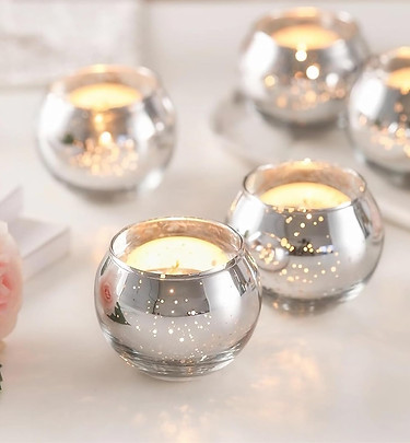 ROUND SILVER VOTIVES