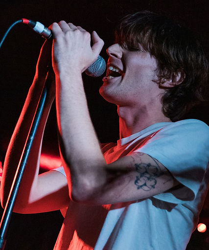 Lead singer of the band Ringlets band at Going Global