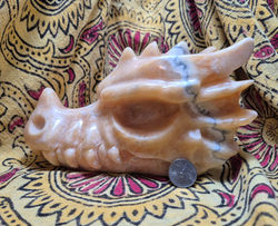 Orange Calcite Dragon