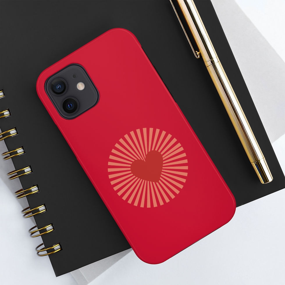 Thumbnail: Comfort Cases - Supportive Phone Case - Heart Burst Shield, Red