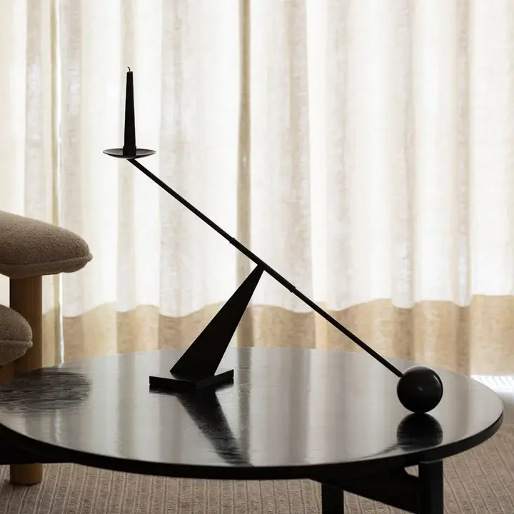 Thumbnail: AUDO CPH Interconnect Candle Holder, W70cm, Black Steel  