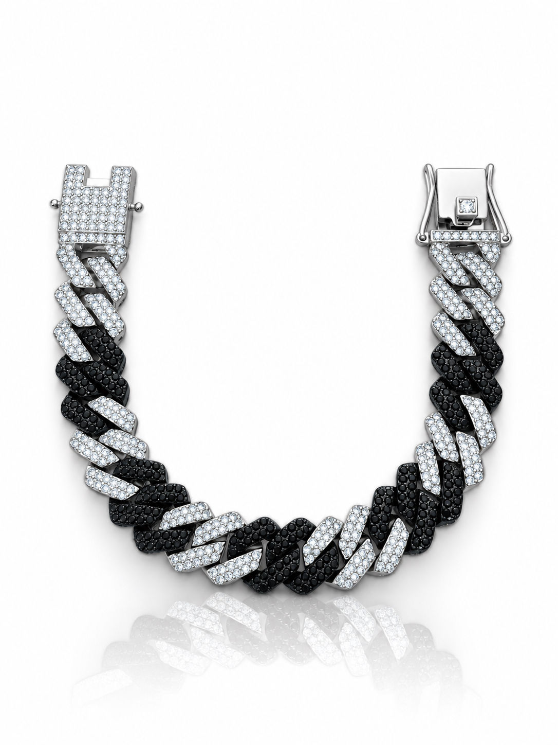 RICH BLACK DIAMOND MIAMI BRACELET 14mm