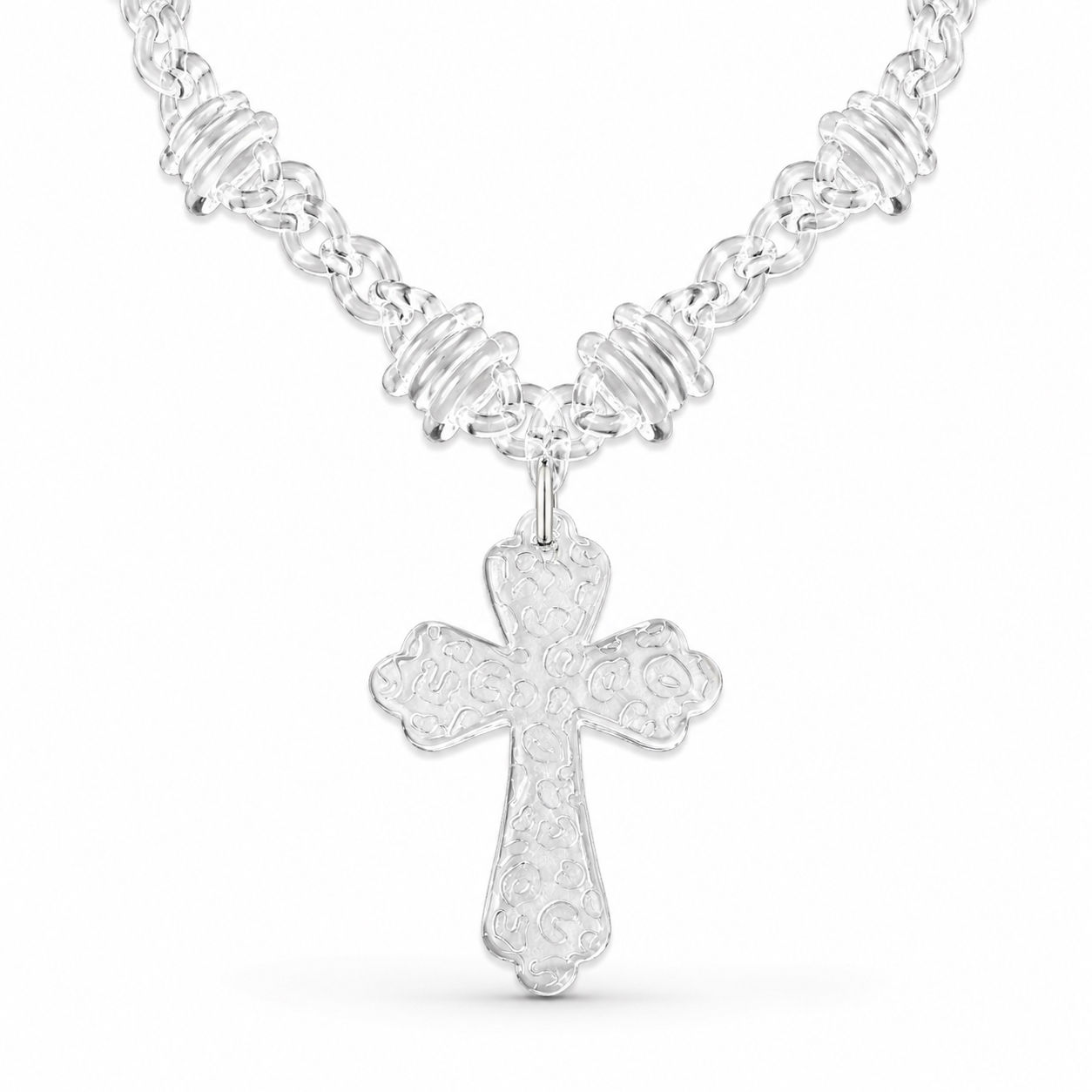 RICH CROSS CLEAR x CRYSTAL CHAIN