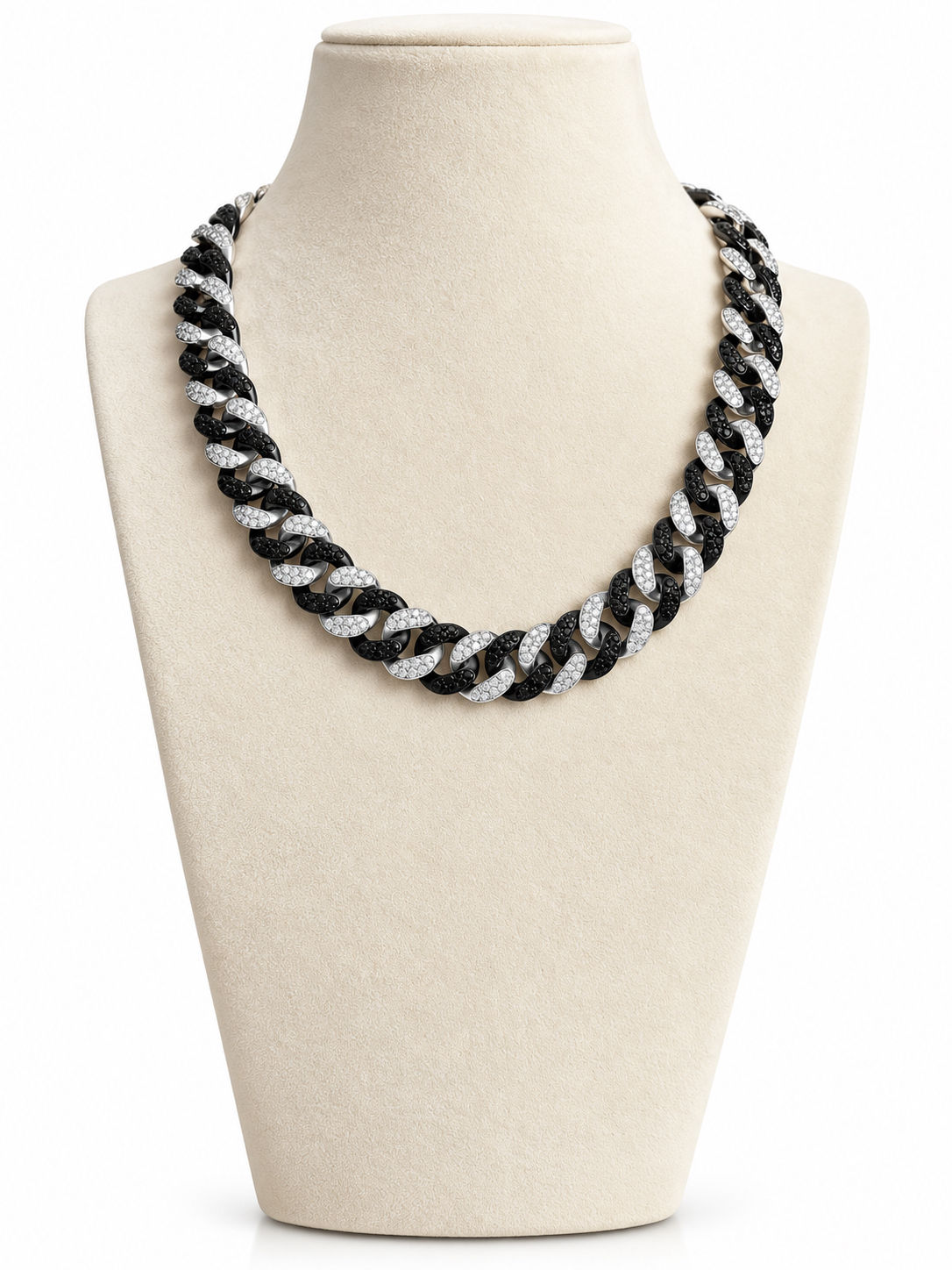 RICH BLACK DIAMOND CUBAN CHAIN 12mm NO.1