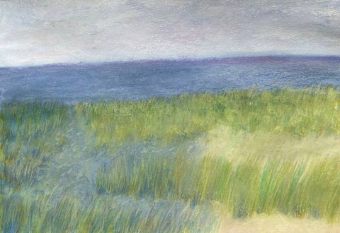seashore landscape in soft pastel