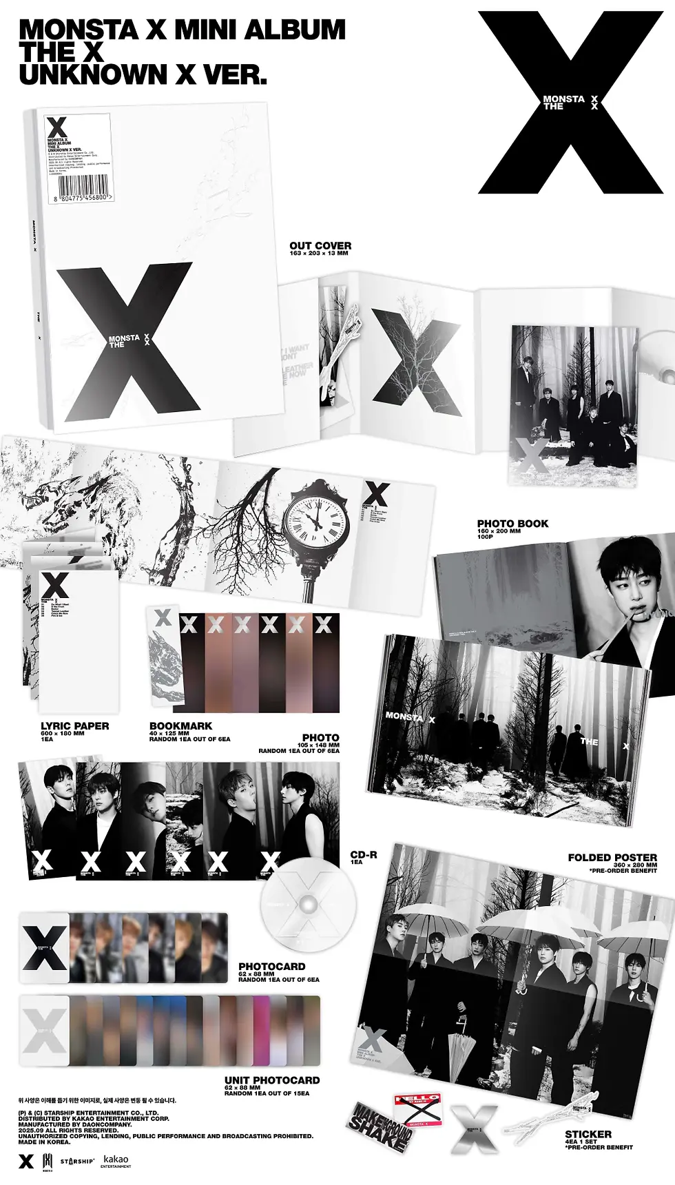 Miniatura: MONSTA X - 13th Mini Album THE X Random