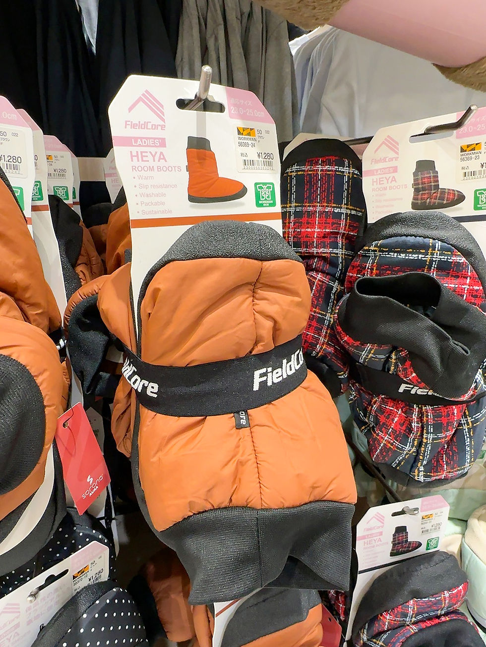 Heyaルームブーツ：1280円（ワークマン）