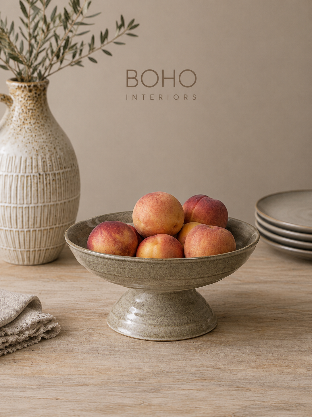 Nkuku Valinha Earthenware Footed Bowl