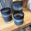 Thumbnail: Nkuku Etti Tealight Holders Navy and Smoke Small
