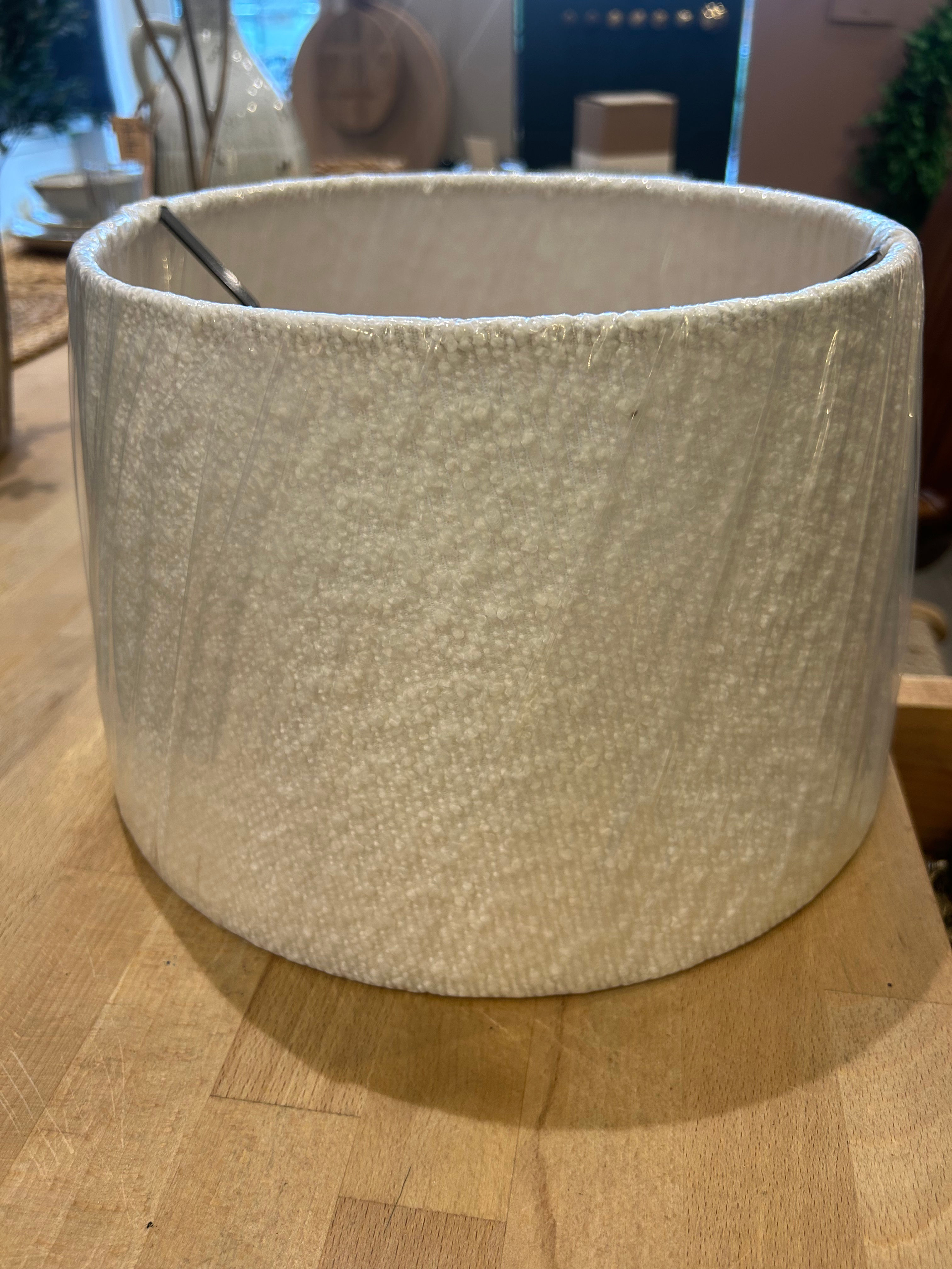 White Boucle Shade 25 cm