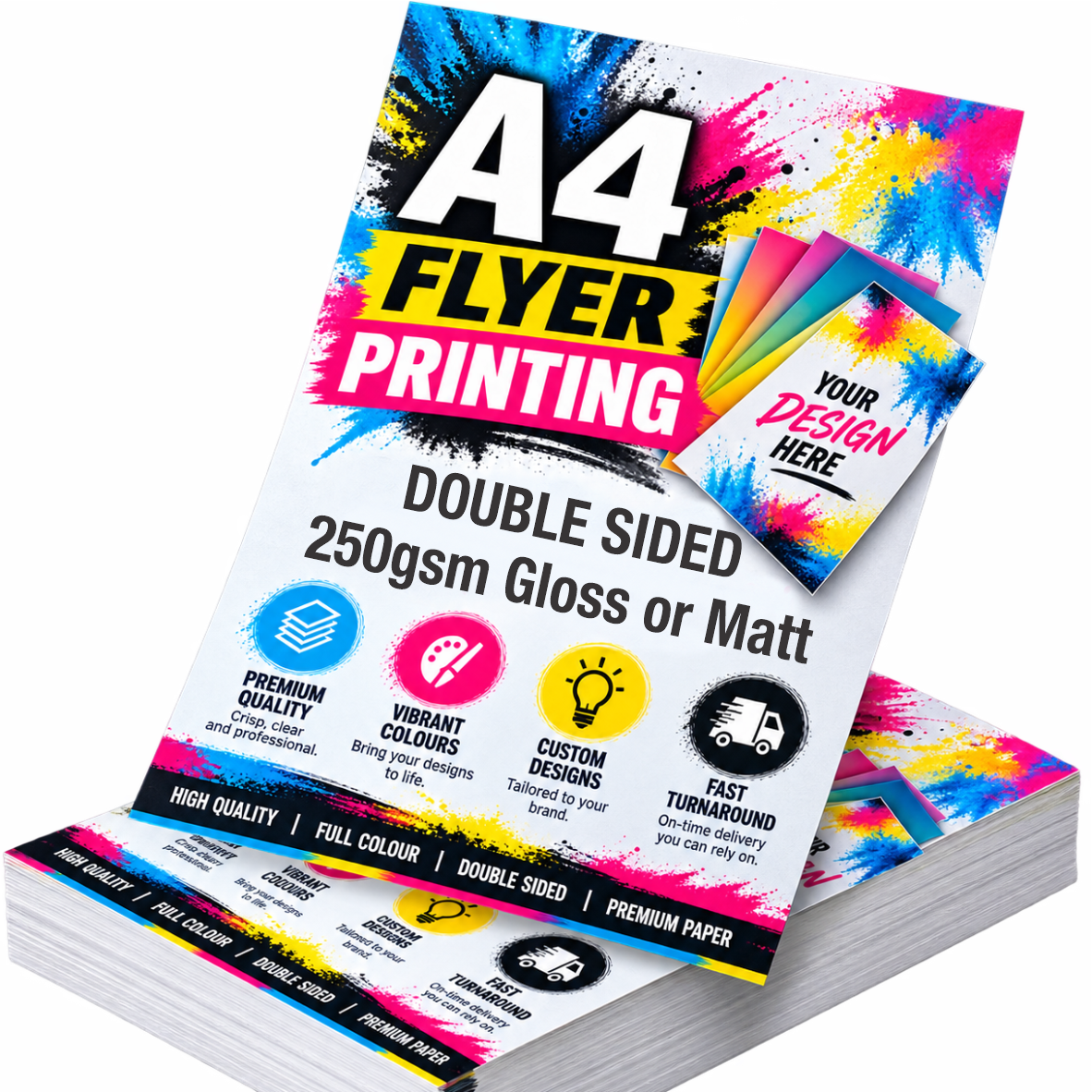 A4 FLYERS Double sided 250gsm