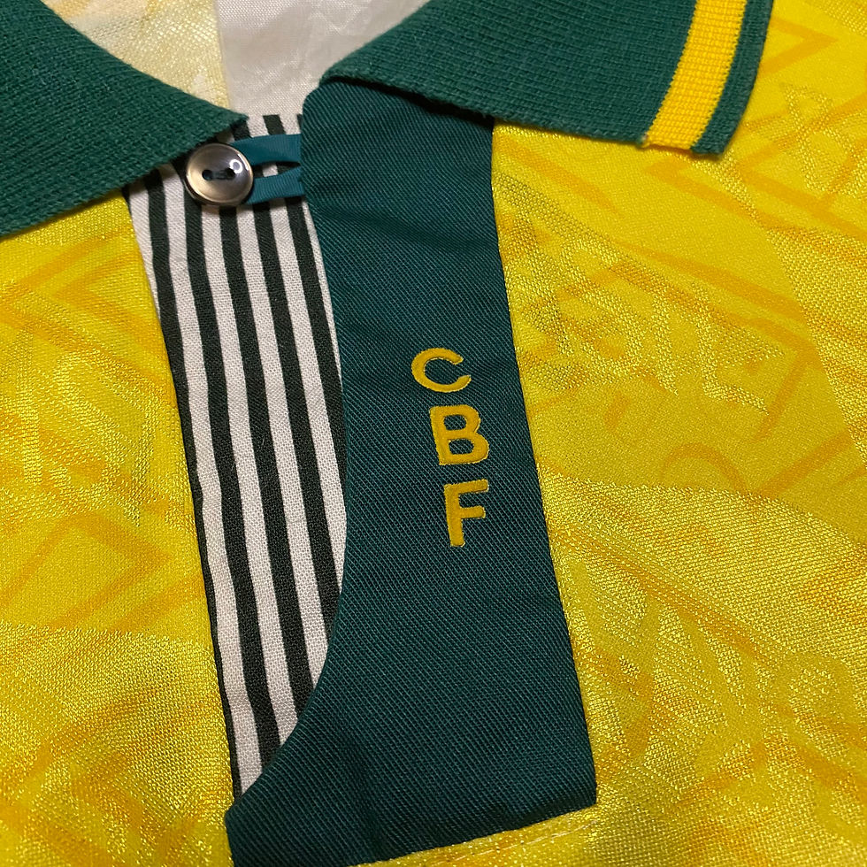 Miniature : 1991-92-93 – Brazil Brasil – Home Shirt – XL - Jersey