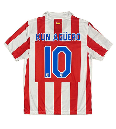 2010-11 – Atlético de Madrid – Home Shirt – Kun Agüero 10 – L