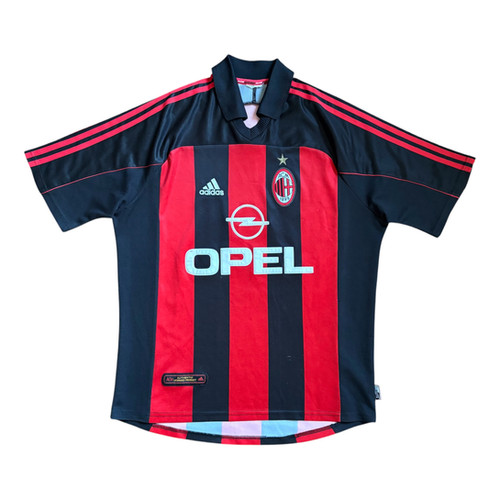 2000-02 – Milan AC – Home Shirt – L | Aura Football Shirts |