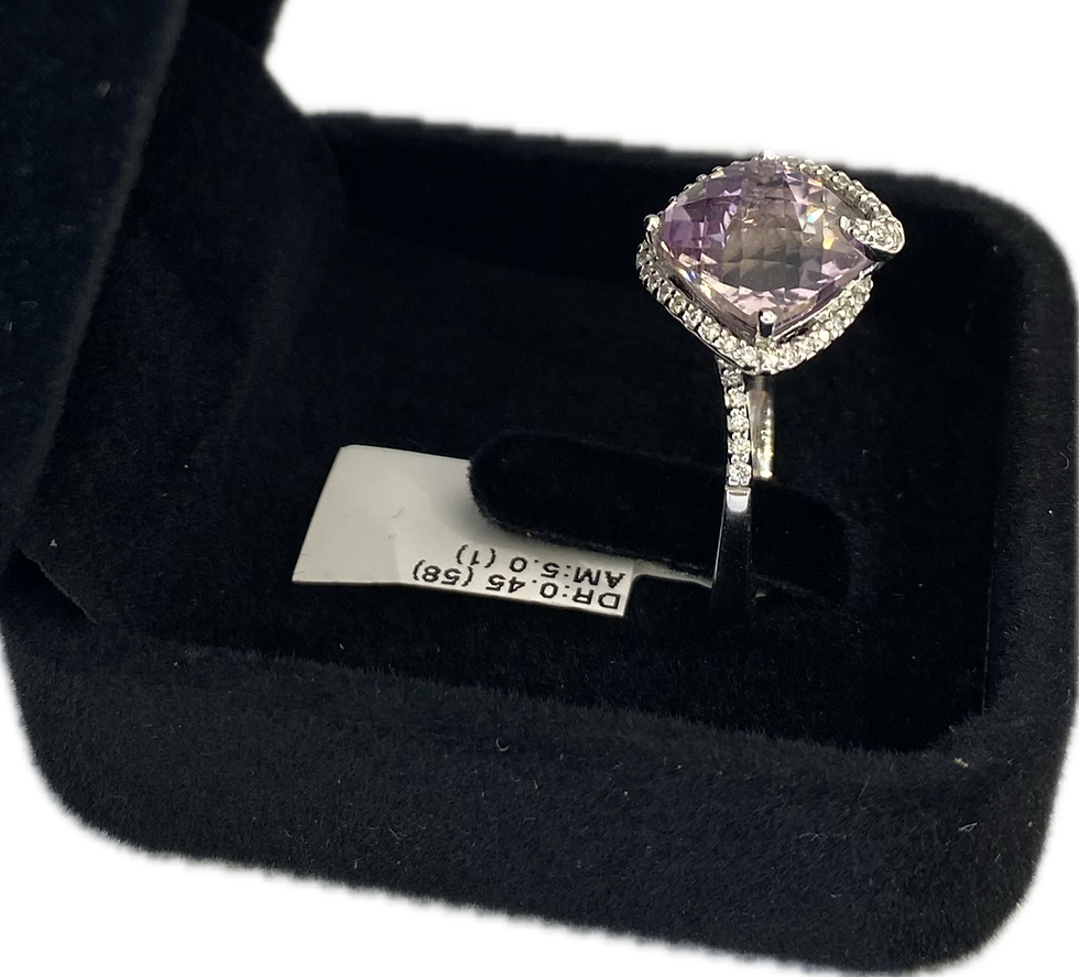 الصورة المصغرة: Amethyst Diamond Ring