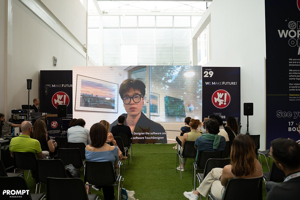 Suwen Wang in conversation with curator Chiara Canali at WMF
