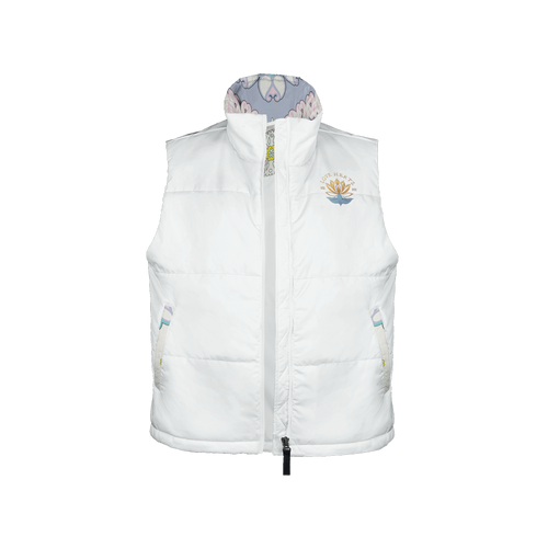 Love Hertz Hz | Men's White Sleeveless Lightweight ecodear® Puffer