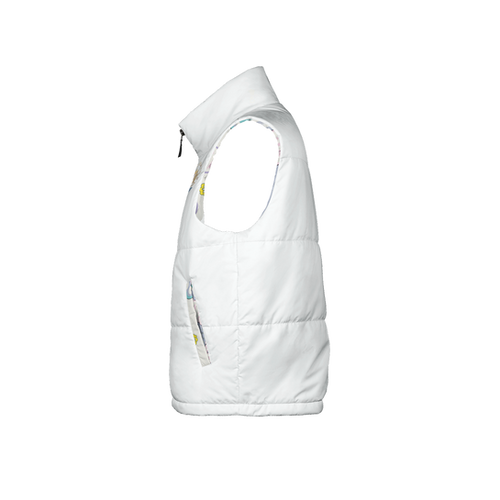 Love Hertz Hz | Men's White Sleeveless Lightweight ecodear® Puffer