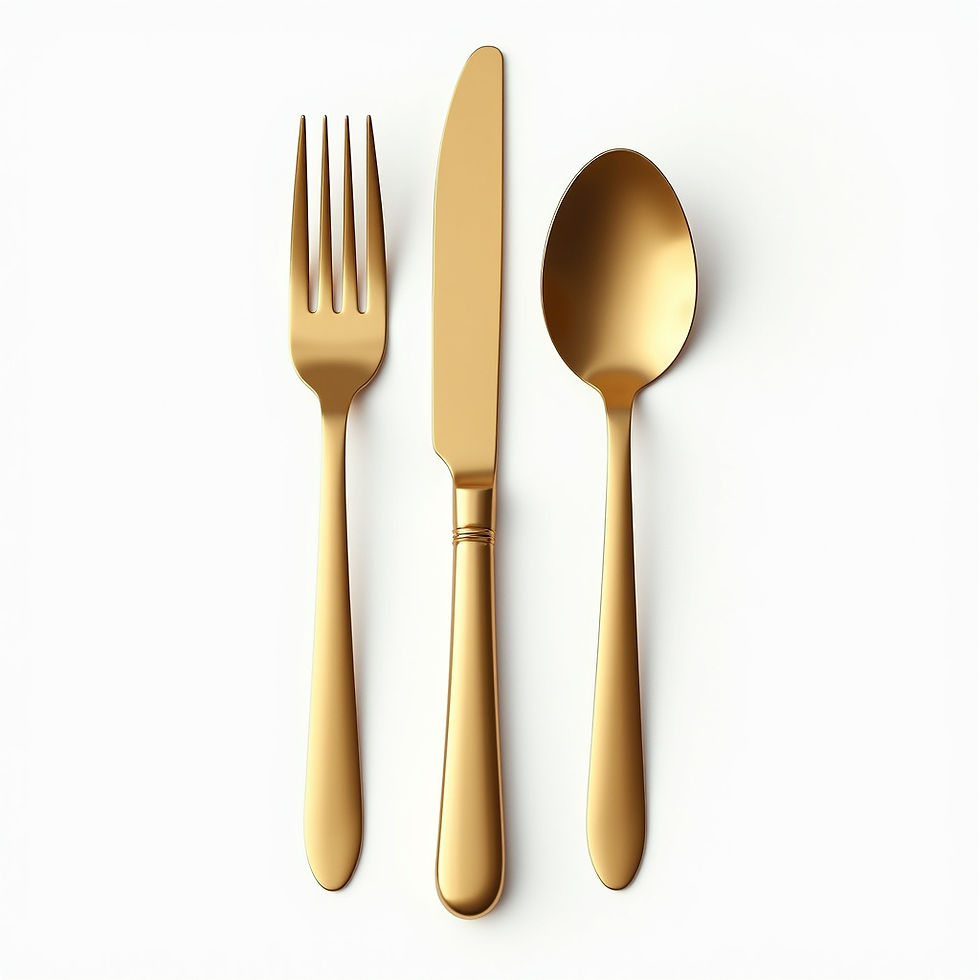 Brushed Gold Cutlery Set