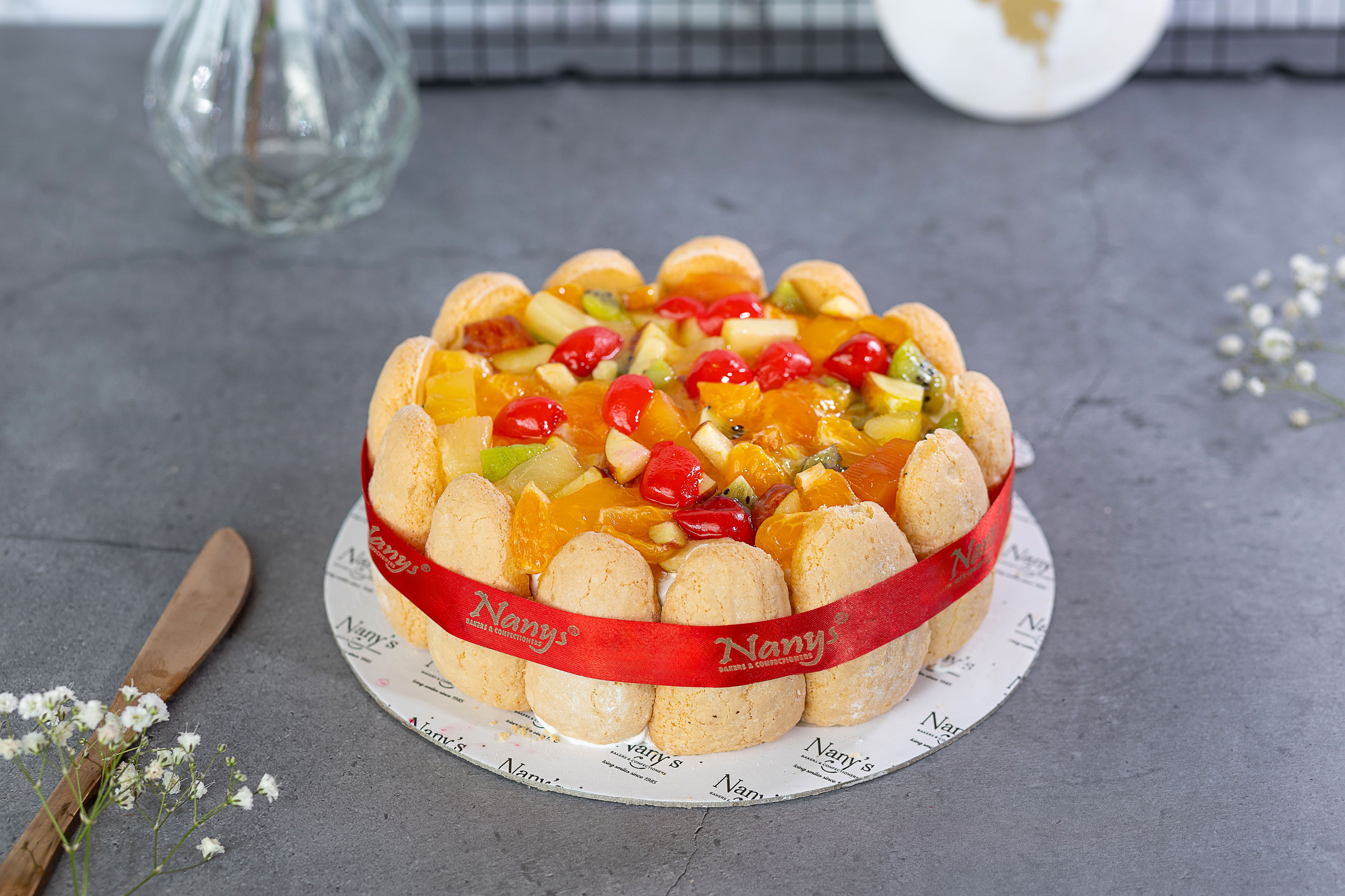 Fresh Fruit Charlotte Cake