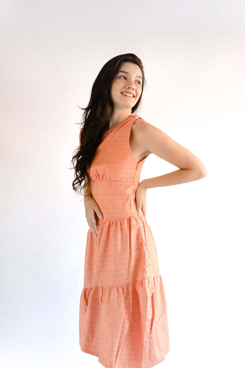 Thumbnail: Franny Dress- Orange Printed