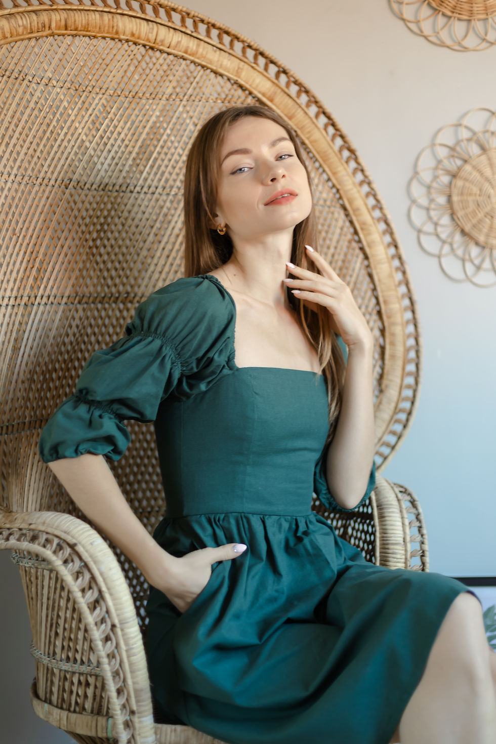 Thumbnail: Ella Dress- Dark Green