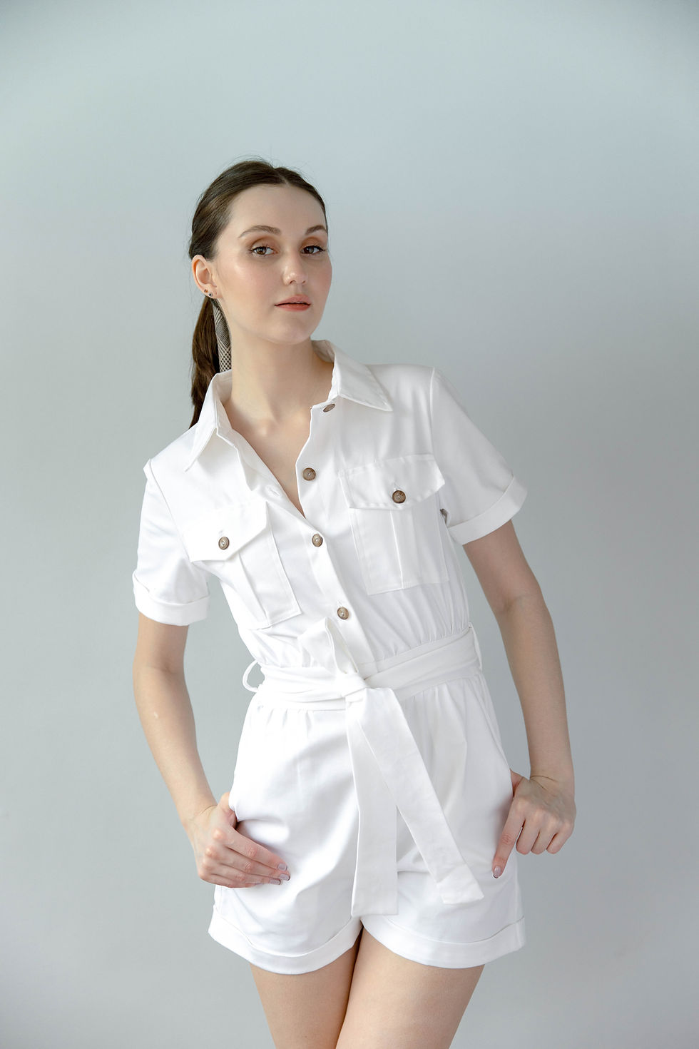 Thumbnail: Riley Romper- White