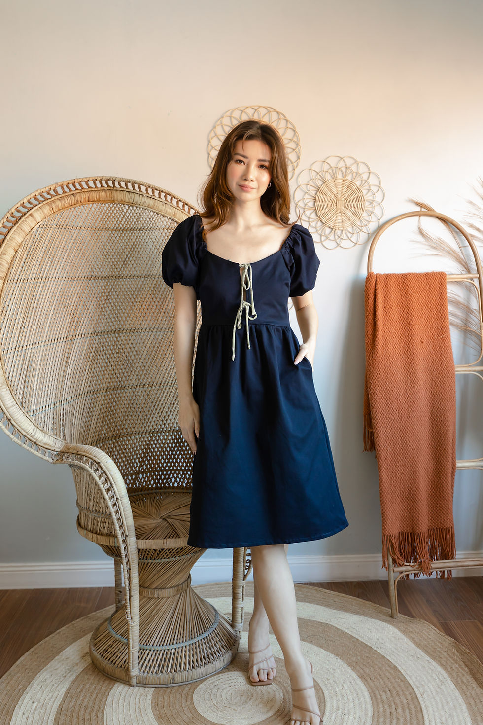 Thumbnail: Layla Dress- Navy Blue