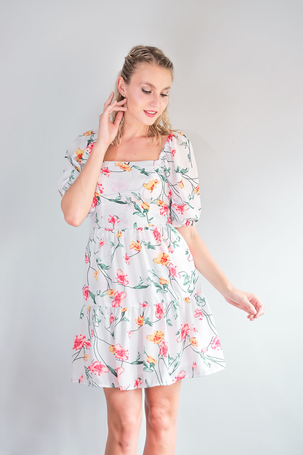 Thumbnail: Amber Dress- White Floral