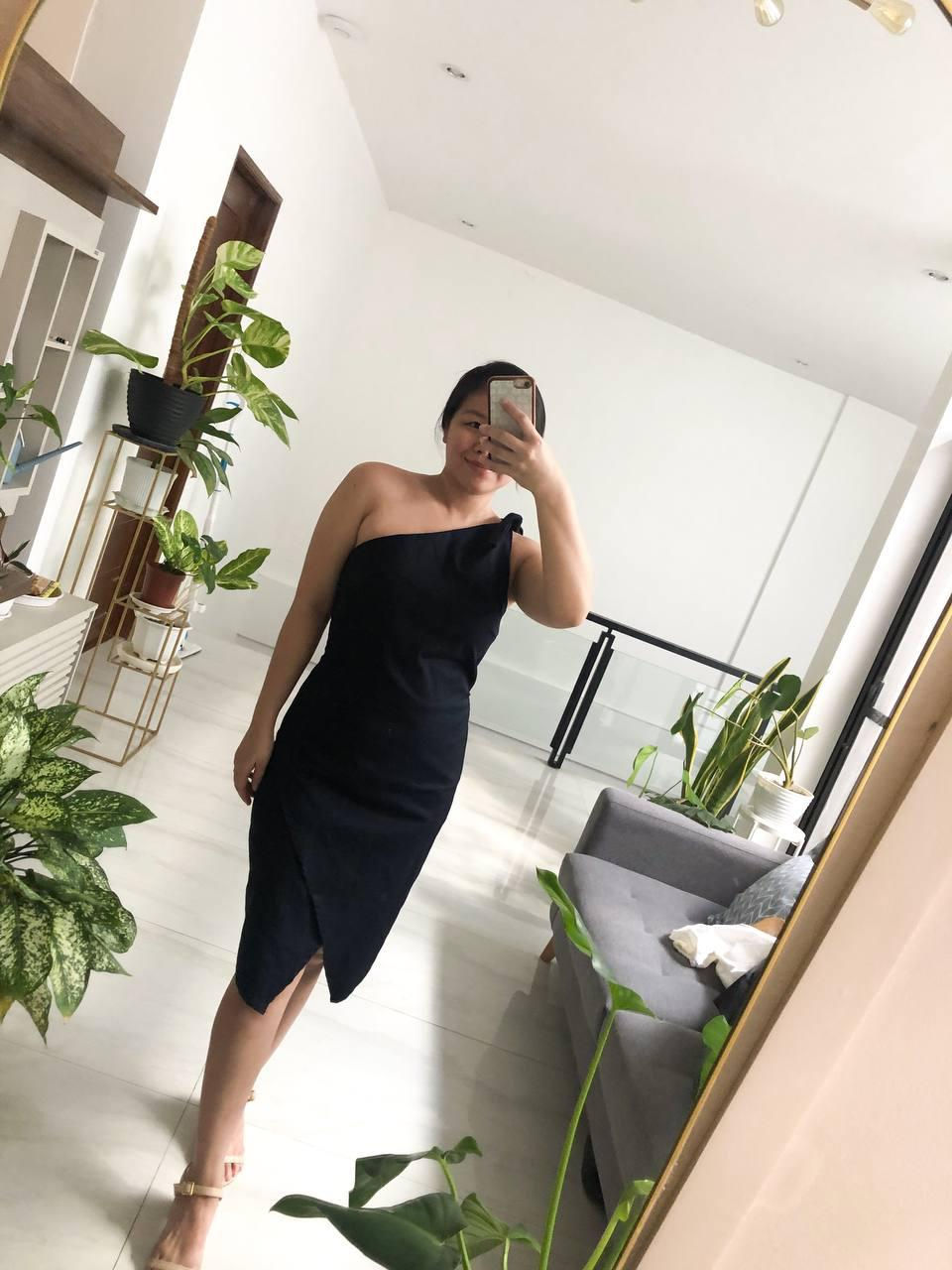 Thumbnail: Sandy Dress- Black & Navy Blue