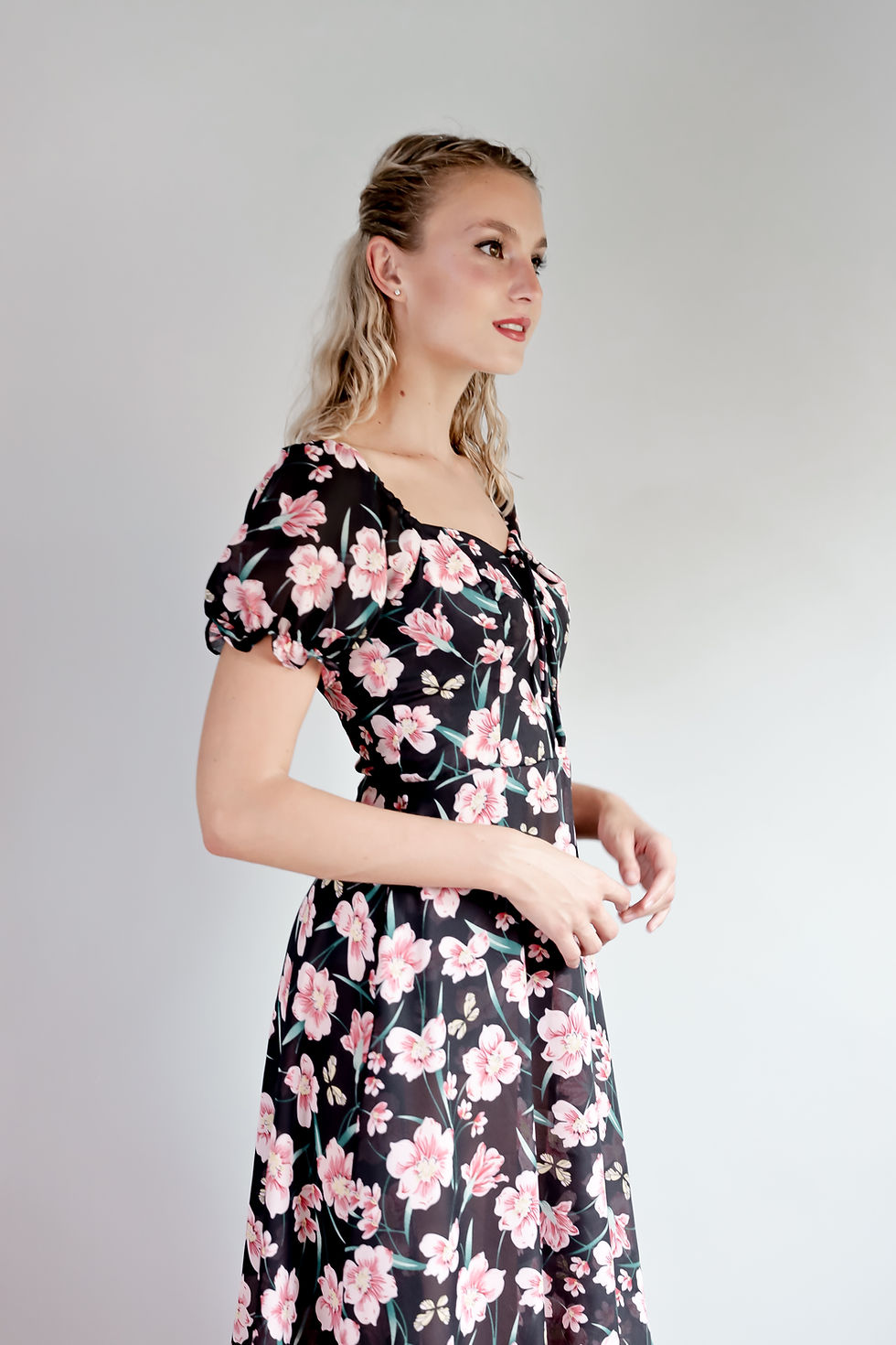 Thumbnail: Carter Dress- Black Floral