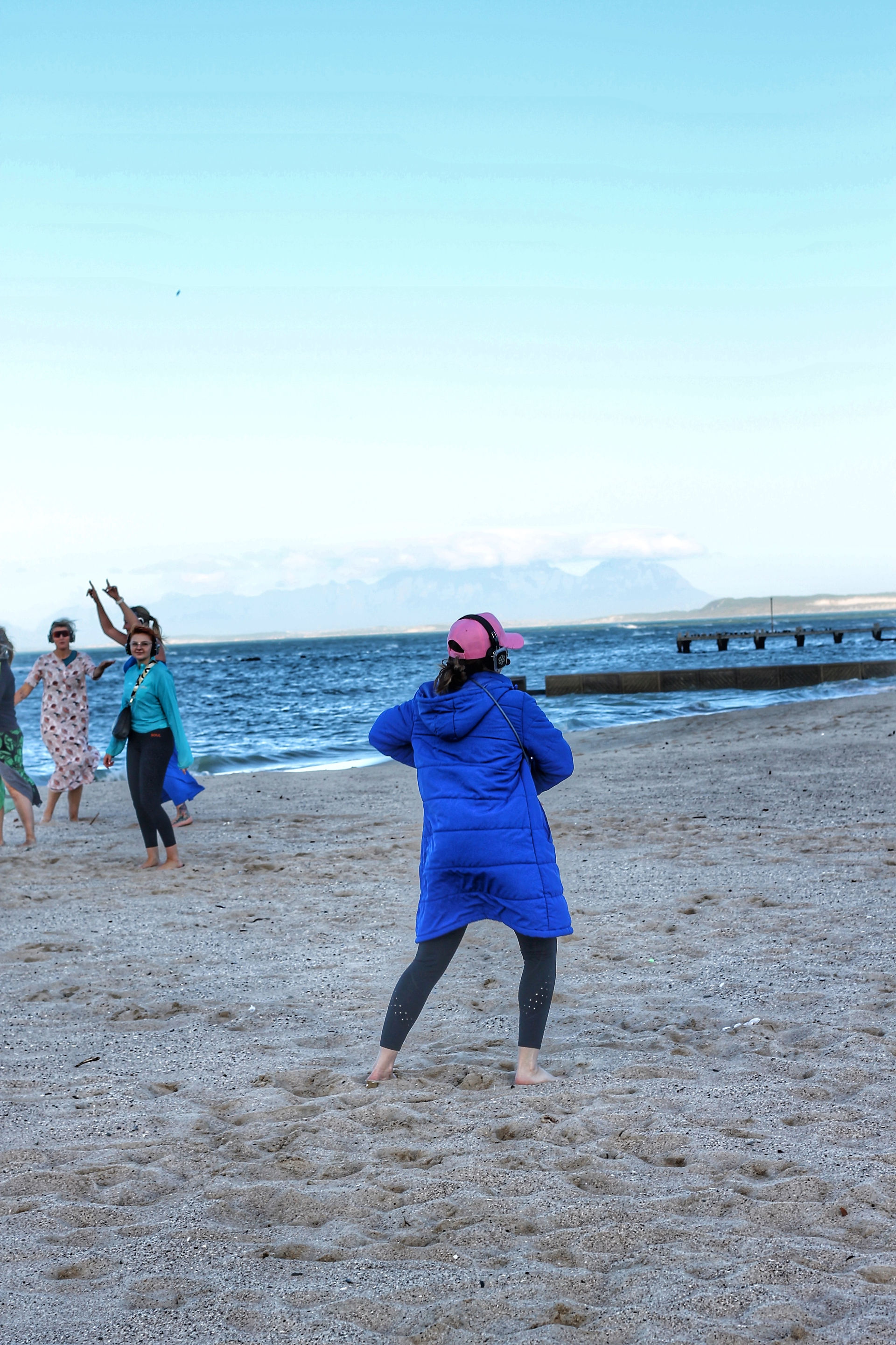 Women on beach, Silent Disco