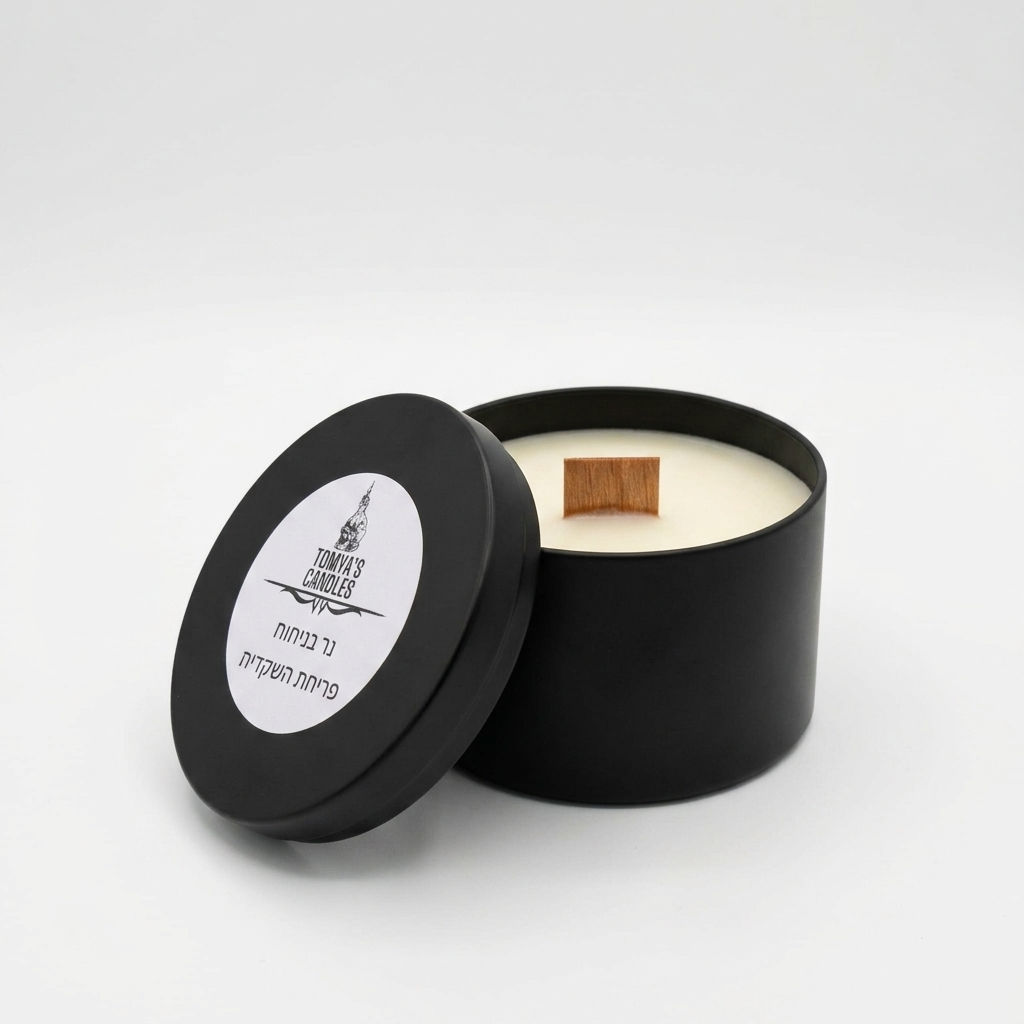 נר קלאסי- פרחוני