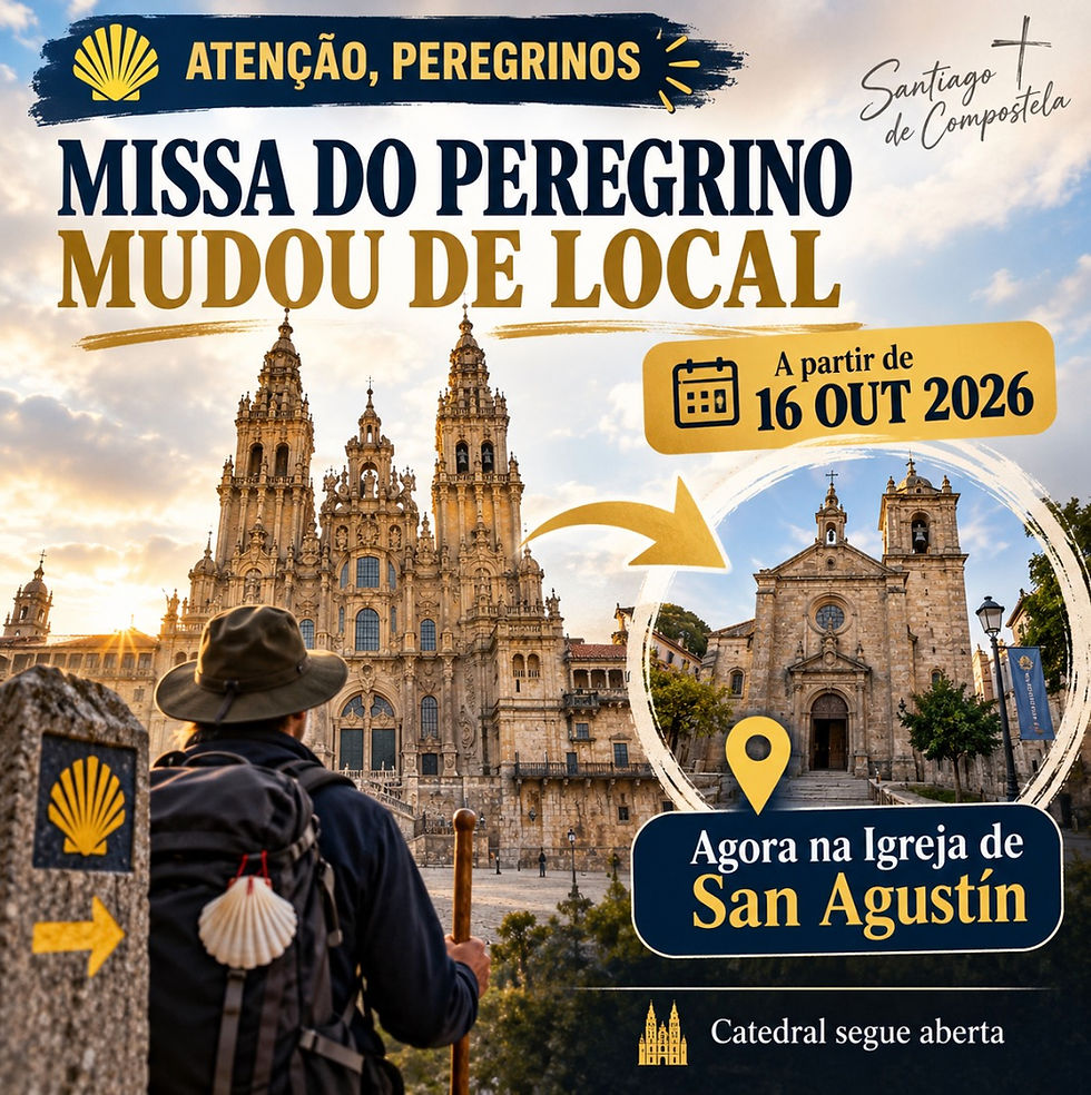 ALTERAÇÃO DAS MISSAS NA CATEDRAL DE SANTIAGO